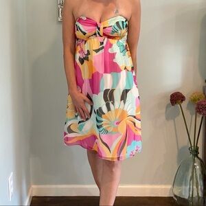 Shoshanna Anthropologie Silk Chiffon Dress